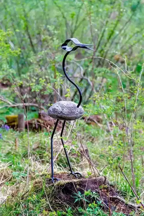 Цапля садовая скульптура